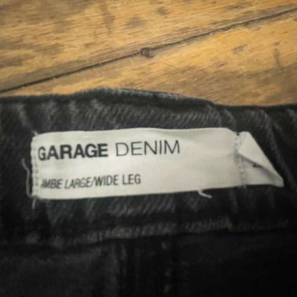 GARAGE straight wide leg black jeans - size 01 - Picture 5 of 5